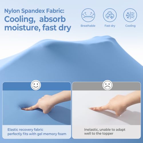 3 Inch Memory Foam Mattress Topper with Cool Nylon-Spandex Cover - view 2
