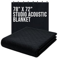 BoxerTools Large 78" x 72" Sound Dampening Blanket Studio Series - Loops and Grommets - Easy Installation - Insulation, Light Blocker, Sound Absorbing, Acoustic Treatment, Construction