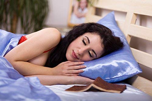 100% Pure Silk Satin Sheet Set 4pcs, Silk Fitted Sheet 15" Deep Pocket Mattress fit,Silk Flat Sheet&Silk Pillowcases Set Soft Silk Sheets|Wrinkle Free Fade Resistant.(Navy Blue,Queen) - view 6