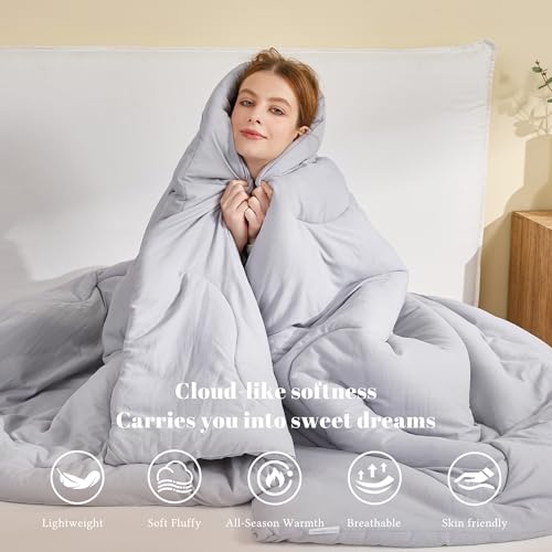 King Size Comforters Duvet Insert,Soft Down Alternative with Corner Tabs,Quilted Comforters for All Seasons,Machine Washable,King 90 x 102 Inches - view 2