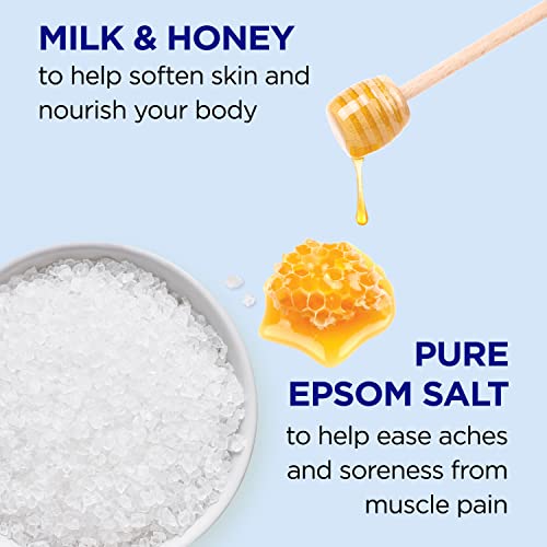 Epsom Salt Soaking Solution, Soften & Nourish with Milk and Honey, 48 Oz (Packaging May Vary) (Pack of 2) - view 3