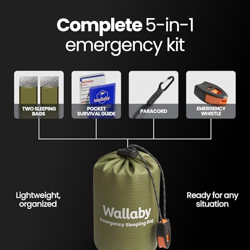 Emergency Mylar Sleeping Bags, Bivy Sack, Whistle - view 5