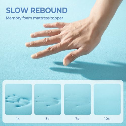 3 Inch Memory Foam Mattress Topper with Cool Nylon-Spandex Cover - view 6