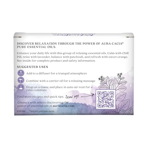 Essential Oil Relaxation Kit, 4-Pack, Lavender, Patchouli, Sweet Orange, Chill Pill - view 2
