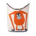 Baby Laundry Hamper, Handles and Lid, Storage Basket, Orangutan