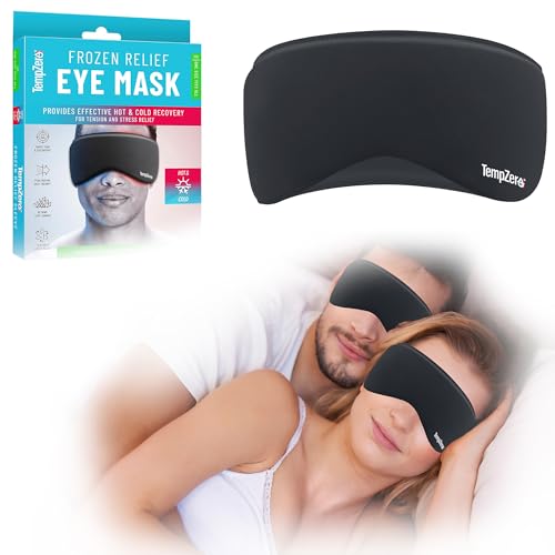 Gel Cooling Sleep Eye Mask - Warm Eye Compresses for Dry Eyes, Cooling Eye Masks for Puffy Eyes, Effective Hot & Cold Recovery, Retains Temperature Longer, Tension & Stress Relief