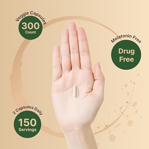 Valerian Root for Sleep, 300 Veggie Capsules with Magnesium Glycinate, Chamomile, Passionflower, Lemon Balm, Ashwagandha, & More – Relaxation & Sleep Support Supplement – Melatonin Free - view 4