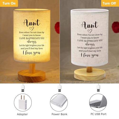 Best Aunt Gifts from Niece Nephew Fabric Bedside Table Lamp - view 3