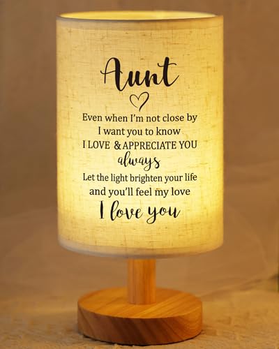 Best Aunt Gifts from Niece Nephew Fabric Bedside Table Lamp