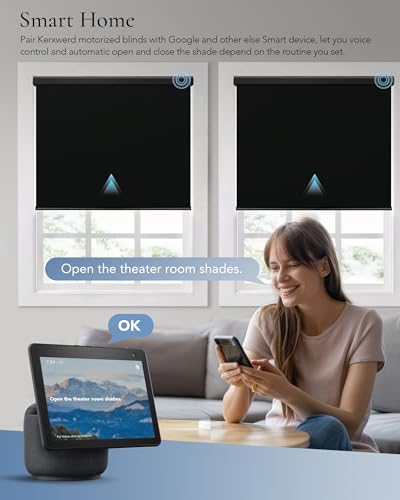 Kerwxerd Motorized Blinds with Remote, Automatic Blinds for Indoor Windows - view 2