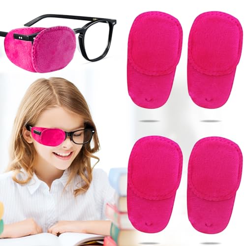 4 Pack Eye Patches for Kids, Medical Eye Patch Soft Eye Patch for Glasses Treating Lazy Eye Amblyopia Strabismus for Children, Pink