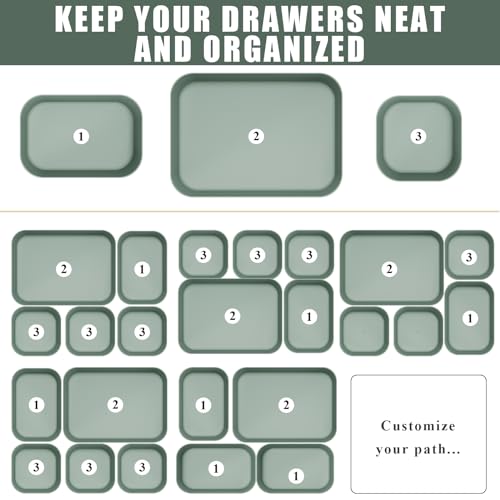 Drawer Organizers Bins 10 PCS for Bathroom Makeup Desk Office - view 4