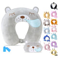 Travel Pillow for Kids Adult Cute Neck Pillow for Traveling Memory Foam Airplane Pillow Sleep Mask Animal Flight Pillow Head Rest Neck Support for Cars Long Flights (Bear, 9-12 Y/O)