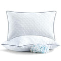 Cooling Bed Pillows Standard Size Set of 2 for Sleeping, Adjustable Shredded Memory Foam Pillows for Side Back Stomach Sleepers - Luxury Gel Pillows hotel pillows with Washable Removable Cover