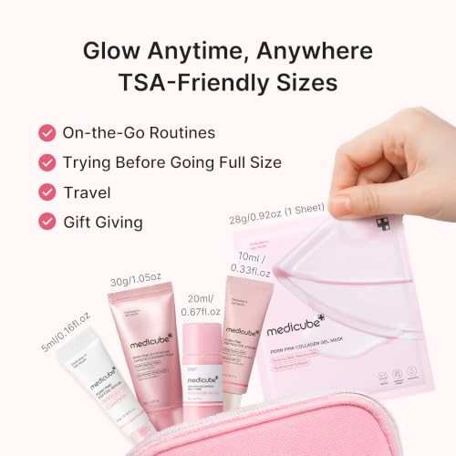 Starter Kit PDRN Glow Essentials, Mini 5-Step Skincare Travel Set - view 6