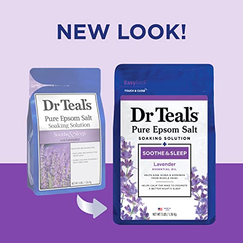 Sleep Spray with Melatonin & Essential Oil Blend (Pack of 3) & Epsom Salt Soaking Solution Soothe & Sleep Lavender 3lbs - view 6