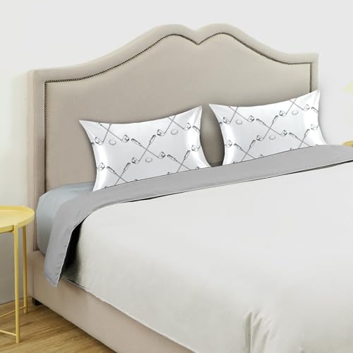 Satin Pillowcase for Hair and Skin, Sport Golf Clubs Ball Bag Silky Pillow Case Body Pillow Covers Standard Size with Envelope Closure - view 4