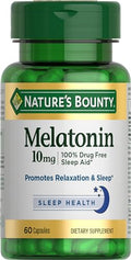 Melatonin 10mg, 100% Drug-Free Sleep Aid, 60 Count
