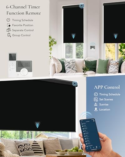 Kerwxerd Motorized Blinds with Remote, Automatic Blinds for Indoor Windows - view 4