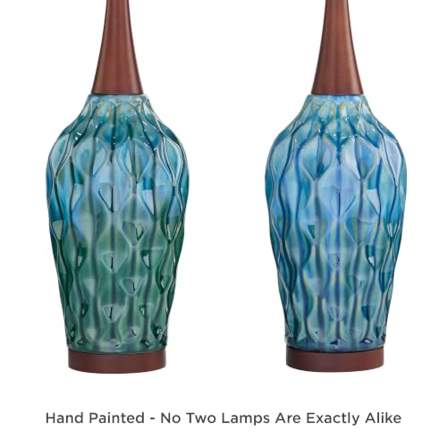 Rocco 30" Large Table Lamp Blue Ceramic Teal - view 3