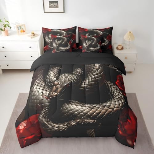 Black Snake Little 7 Piece Comforter Set Full Bed in A Bag - view 3