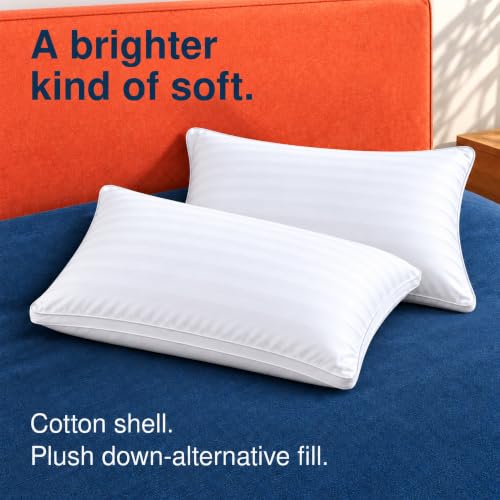Hotel Collection Bed Pillows 2 Pack Plush Neck Support Pure Cotton (QUEEN) - view 2