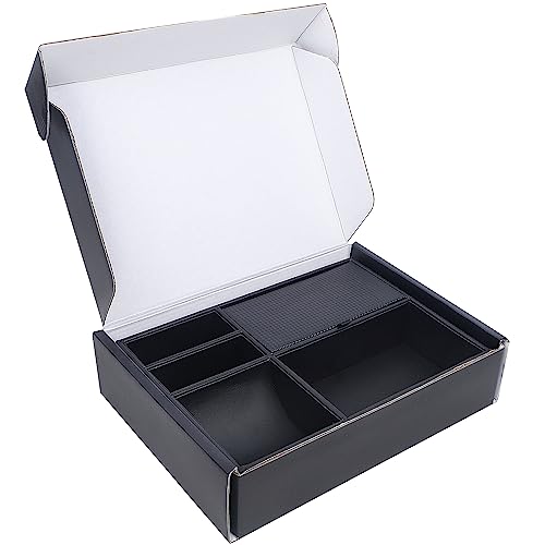 Men's Valet Tray, 5 Compartments, Black - view 7