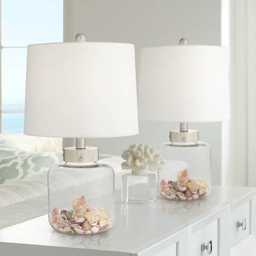 Sea Star 20 1/2" High Accent Lamps Set of 2 Fillable Glass Canister Coastal - view 2