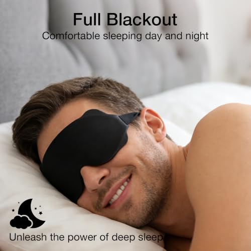 6D Sleep Mask, Light Block 0 Pressure with Earplug & Pouch, Purple - view 3