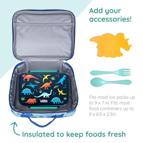JumpOff Jo Insulated Lunch Box – Keeps Food Hot or Cold, BPA-Free with Mesh Pockets & Easy-Clean Lining – Ideal for School, Travel & Daycare - Blue Dino - view 5