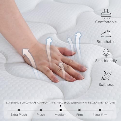 Queen Mattress, 12 Inch Bed in a Box, Fiberglass-Free Pillow Top Hybrid Mattress, Medium Firm Support, Pressure & Back Pain Relief, CertiPUR-US Certified Memory Foam - view 2
