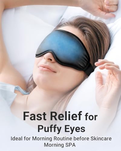 Cooling Eye Mask for Puffy Eyes: Fsa Eligible Items Hsa, Ice Eye Pack for Migraine After Surgery Relief - Reuable Cold Compress for Headache Puffiness - Comfortable Perfect Fit Gel Sleep Mask - view 6