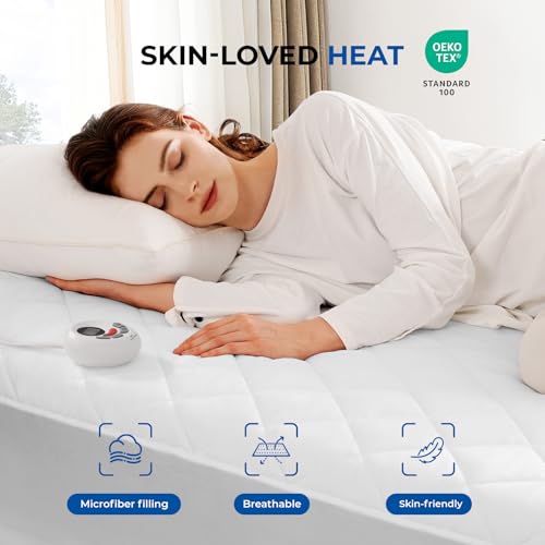 Heated Mattress Pad Queen Size 12 Heat Settings Electric Bed Warmer - view 3