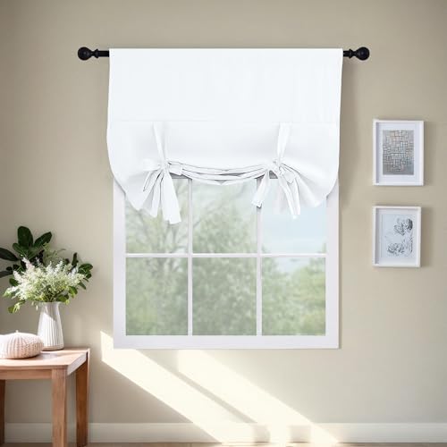 Kitchen Curtain, Pure White, 34W x 48L