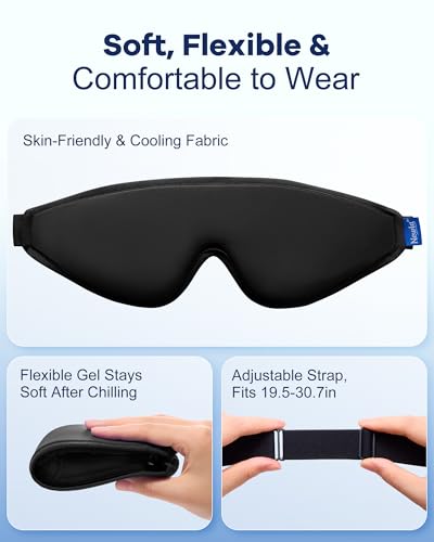 Cooling Gel Eye Mask for Puffy Eyes, Larger Full-Eye Contour Cold Compress - view 6