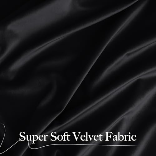 Black 192 inch Long Velvet Curtains for High Living Room - view 5