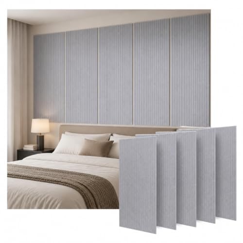 5 Pack Large Acoustic Panels for Wall Sound Proof 47.2 x 23.6 x 0.35 Inch Sound Dampening Panels for Wall Decor Sound Absorbing Polyester Fiber Wall Panel for Bedroom Home Studio Office