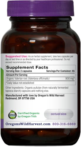 Certified Organic Valerian, Herbal Aid, 900 mg, 90 Count - view 2