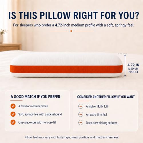 Loaf Shape Silicone Foam Pillow, Standard - view 4