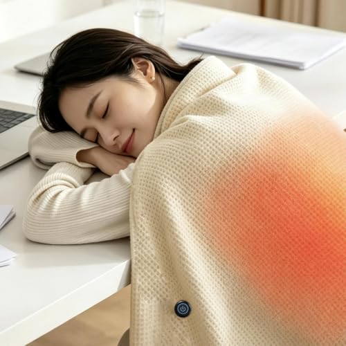 Wearable Heated Blanket - Adjustable Warm Cape - view 2