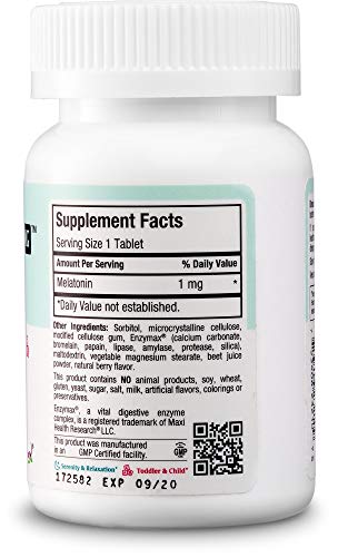 Melatonin 1mg Chewable Tablets (200 Count) - view 3