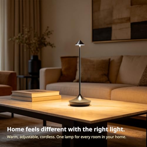 Cordless Rechargeable Table Lamp, Long-Lasting 60-Hr Battery, Dimmable LED - view 2