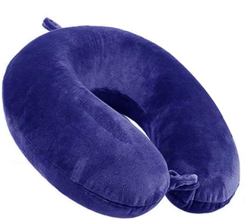 Travel Pillow - Memory Foam Neck Pillow Support Pillow,Luxury Compact & Lightweight Quick Pack for Camping,Sleeping Rest Cushion (Navy Blue)