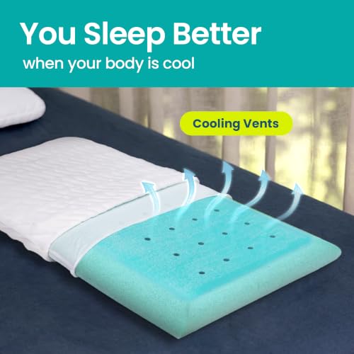 Stomach Sleeper Pillow, Thin Flat Memory Foam Pillow, 2.6 Inch - view 5
