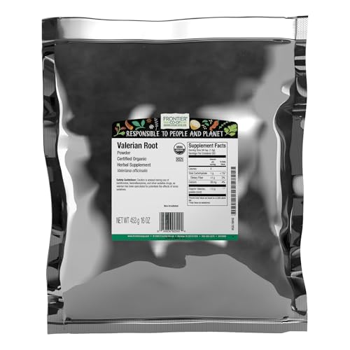 Organic Valerian Root Powder, 1lb Bulk Bag - Natural Dried Valerian Root Powder - Ideal for Teas and Herbal Uses, Kosher