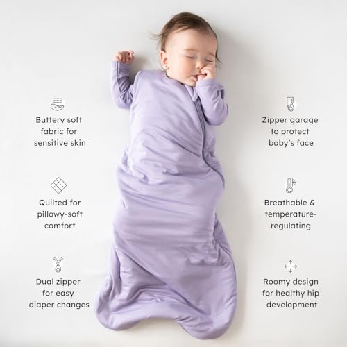 Sleep Bag 1.0 TOG, Rayon Made From Bamboo Wearable Blanket, Dual Zipper For Infants And Toddlers Nursery Essentials - view 3
