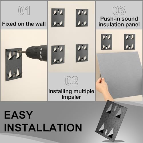 1 Pcs Mount Impaling Clips for Acoustic Panels, Black - view 3