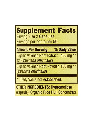 Spring Valley Valerian Root Capsules, 500 mg, 100 Count + STS Sticker. - view 2