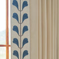 Cotton Linen Solid Colour Curtains, Beige Pinch Pleat Curtains with Embroidered Trim for Living Room, Sliding Patio Doors Bedroom (50Wx96L (Set of 2))