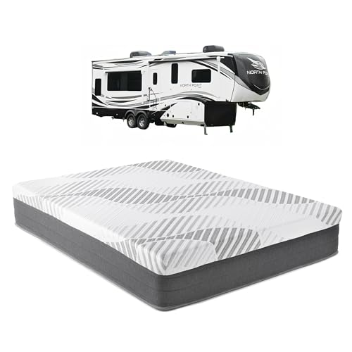 Tru Lux Cool 12” Hybrid RV Mattress, RV King 70x80, Gel Memory Foam & Pocketed Coil Bed for RV, Camper or Travel Trailer, Luxury Medium-Firm Cooling Support, Made in USA
